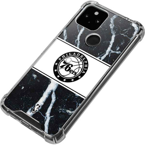 NBA Philadelphia 76ers Marble Google Pixel 5 Clear Case